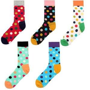 FUNKY DOTS WINTER  SOCKS - 5er Pack / 38-45