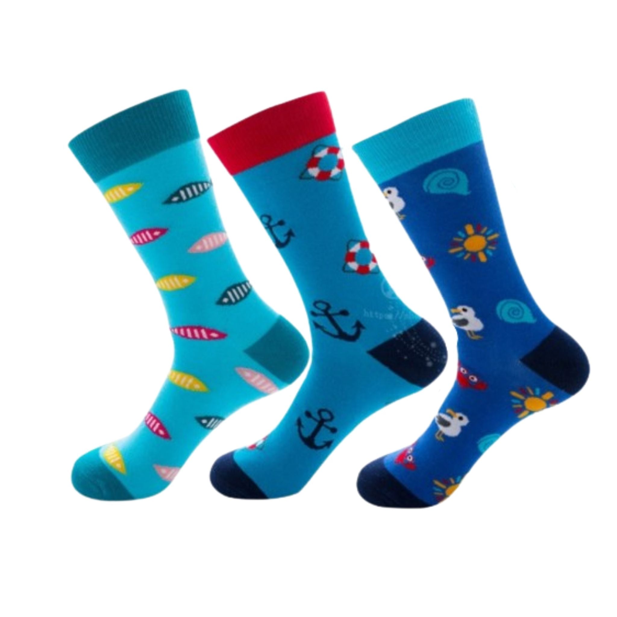 SEA BLUES FUN SOCKS -  3er PACK / 38-46