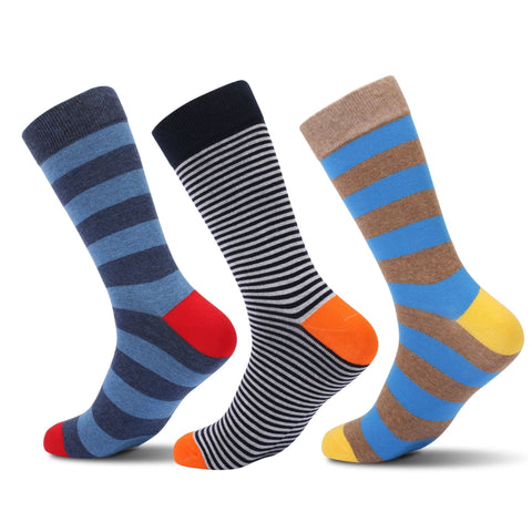 JUST STRIPES FUN SOCKS -  3er PACK / 38-46