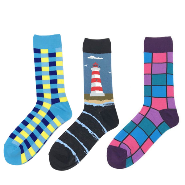 LIGHTHOUSE FUN SOCKS -  3er PACK / 38-46