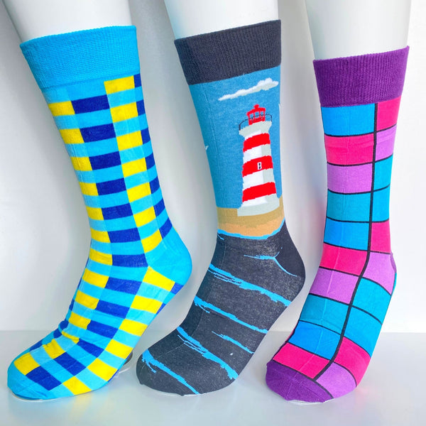 LIGHTHOUSE FUN SOCKS -  3er PACK / 38-46